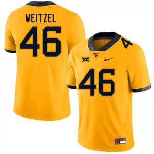 Men's West Virginia Mountaineers NCAA #46 Trace Weitzel Gold Authentic Nike Stitched College Football Jersey PG15K40BV